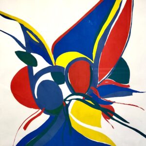 Artista Maria Polo ítalo Brasileira, abstração informal