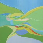 pintura da artista italiana Maria Polo em tela a óleo abstrata