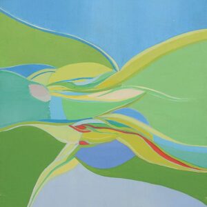 pintura da artista italiana Maria Polo em tela a óleo abstrata