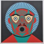 ROBERTO MAGALHÃES (1940) Máscara verde, déc. 90 Serigrafia Ass. Inf. direito Edição 62 de 100 Obra reproduzida no Livro Portfolio Brasil na pág. 41.