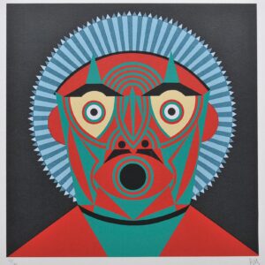 ROBERTO MAGALHÃES (1940) Máscara verde, déc. 90 Serigrafia Ass. Inf. direito Edição 62 de 100 Obra reproduzida no Livro Portfolio Brasil na pág. 41.