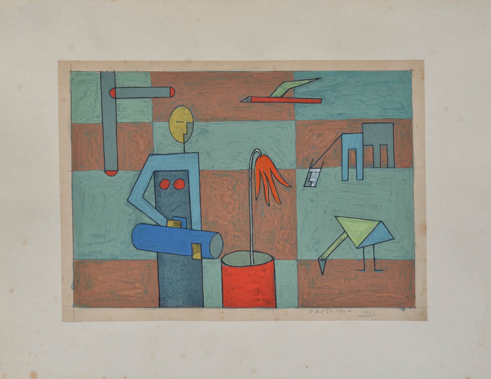 Sem título, 1983 Guache s/ papel Ass. inf. direito assinado a lápis.