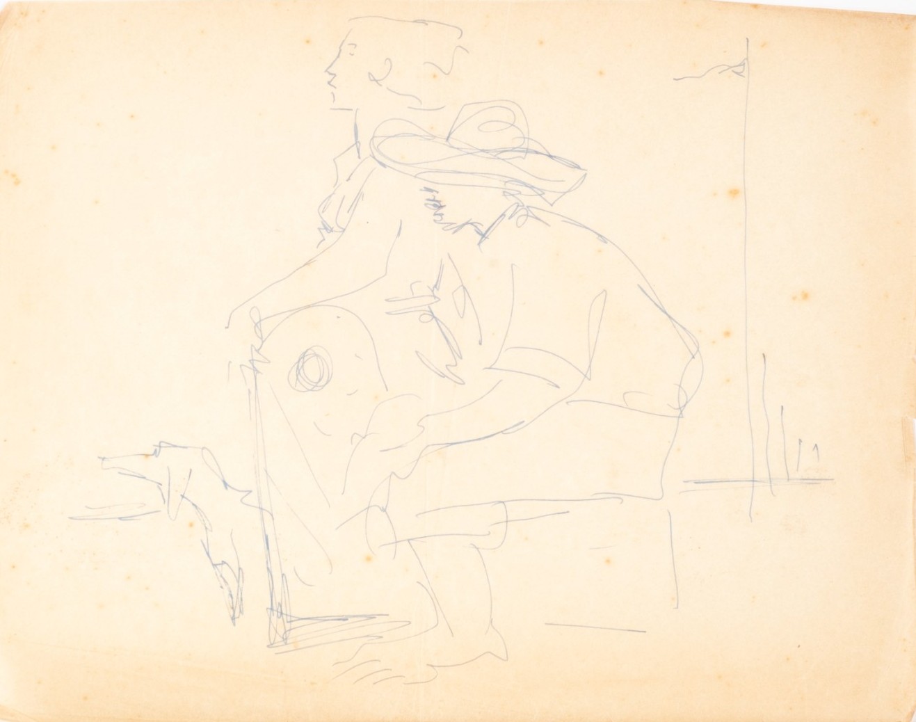 Casal com cachorro, 1950 - Cândido Portinari