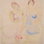 Moças com cesto de maçã, c. 1930
